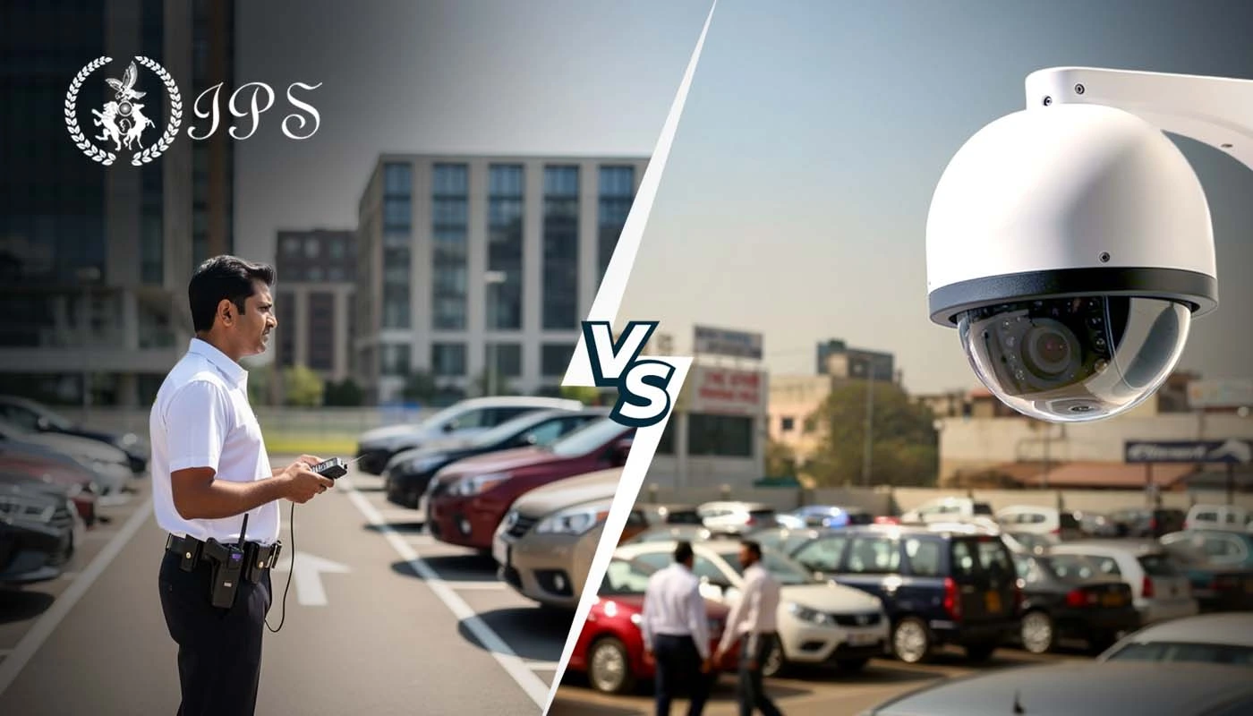 CCTV camera monitoring vs parking warden managing a commercial parking area – Indus Parking Services